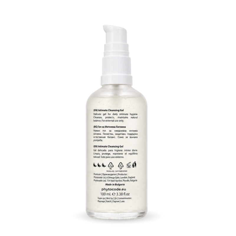 Probiotic Intimate Cleansing Gel in Glass Packaging – Glass Series