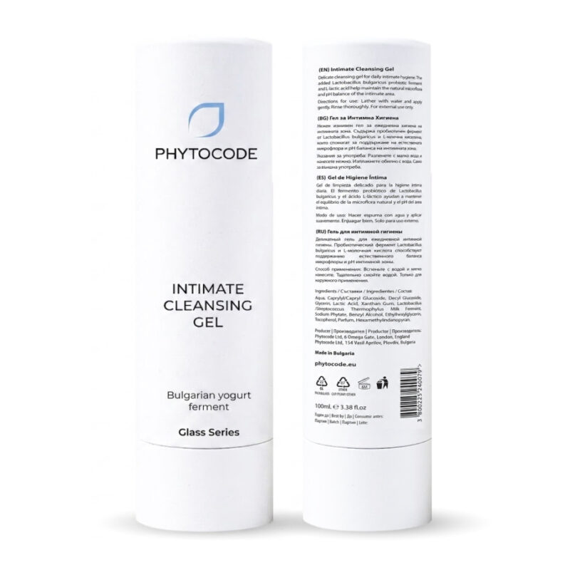 Probiotic Intimate Cleansing Gel in Glass Packaging – Glass Series